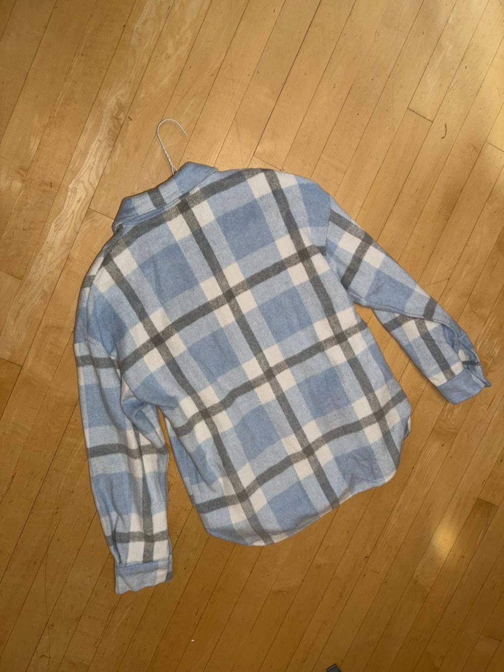 Beauty Plaid flannel Shacket, S,  CB2714 - Picture 3 of 3